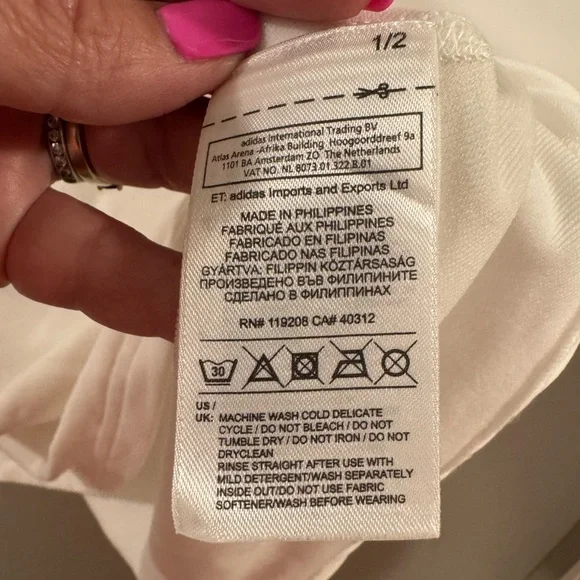 Men's Adidas ClimaWarm Long Sleeve White Techfit Mock Neck. Size XL - Picture 6 of 7